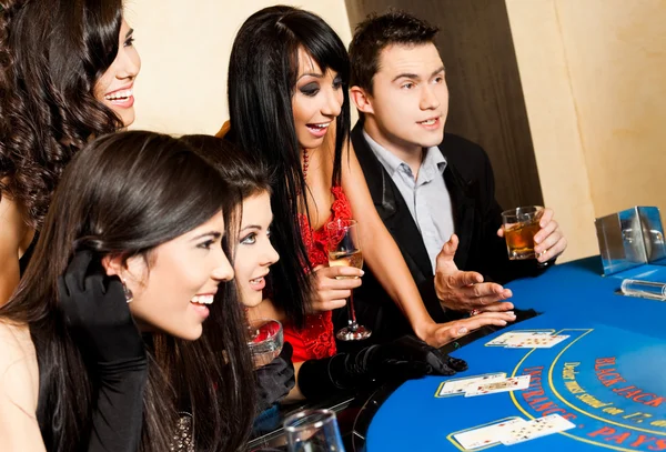 Ung svart jack casino — Stockfoto