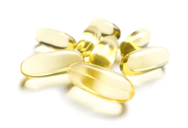 Pillen van omega-3 supplement Stockafbeelding