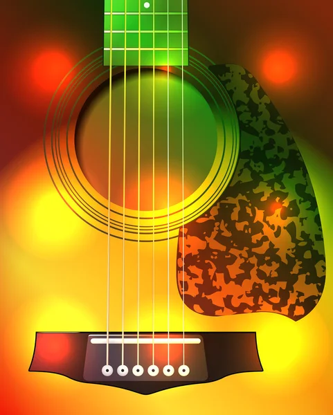 Guitar closeup — Stock Vector
