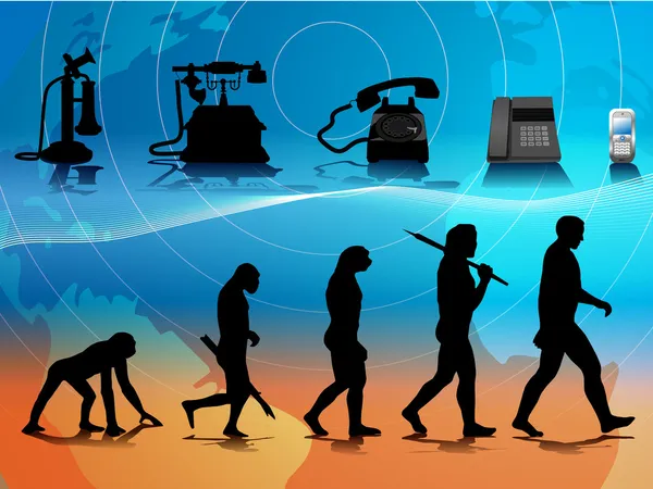 Телефон еволюції — стоковий вектор