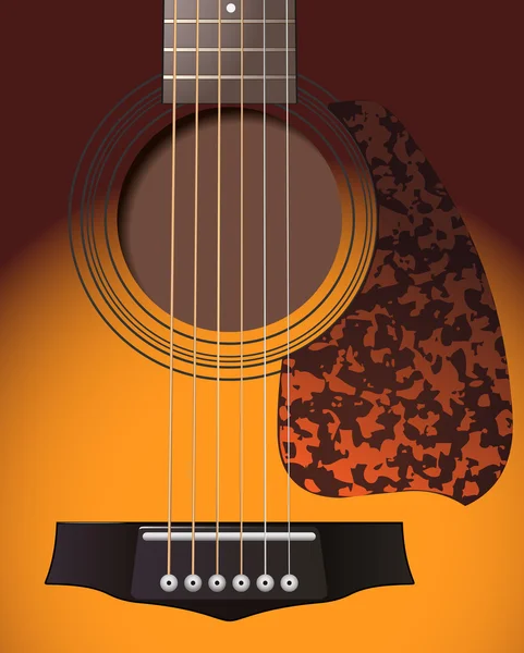 Guitar closeup — Stock Vector