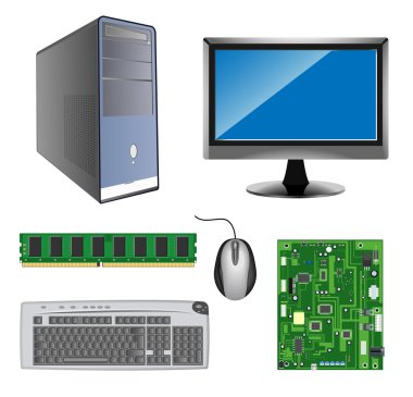 Computer parts clipart