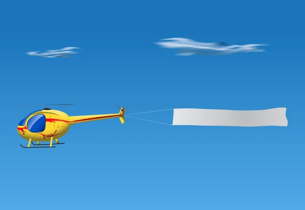 Helicopter banner — Stock Vector
