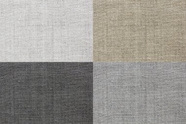 Linen texture for the background of four colors clipart