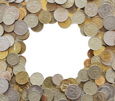 Frame made from coins clipart