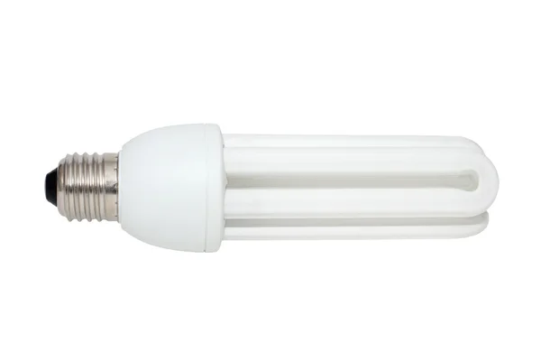 stock image Energy saving compact fluorescent light bulb isolated on white