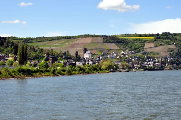 Город Рейн. Какой-то город на Рейне . — стоковое фото