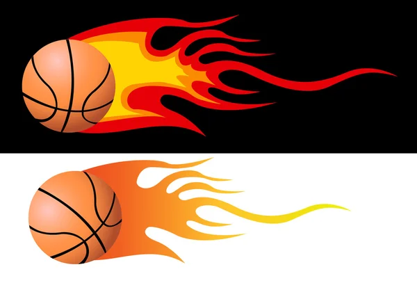 Płonące koszykówki — Zdjęcie stockowe