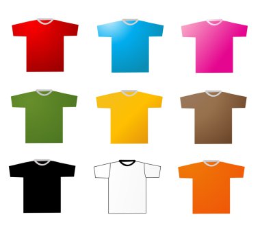 Set of tee shirts clipart