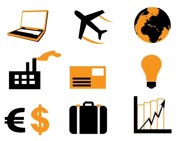 Banks and business icons set — Stock Photo, Image