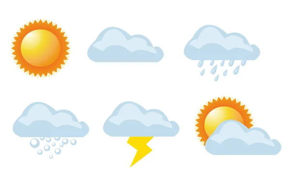 Иллюстрация погодных икон — стоковое фото