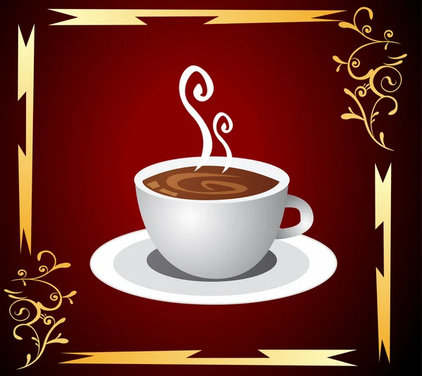 Tasse Kaffee mit abstraktem Hintergrund — Stockfoto