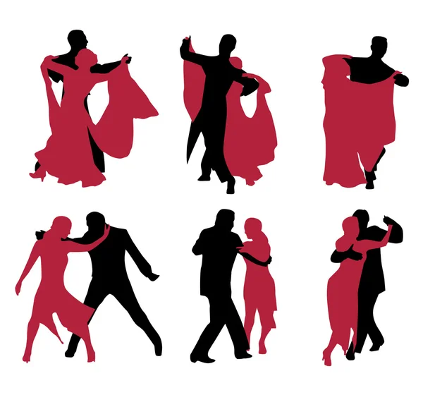 Tanečníci izolovaných na bílém pozadí — Stock fotografie