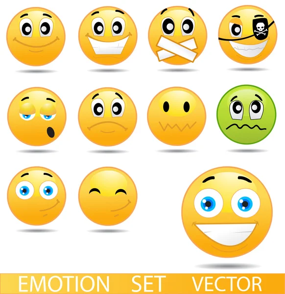 Set dari glossy Emoticons — Stok Foto