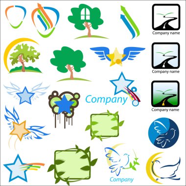 Set of logos nature illustration