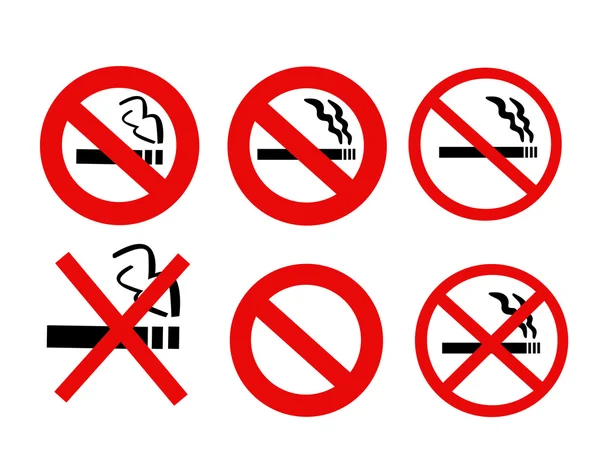 No Smoking Signs collection — 图库照片