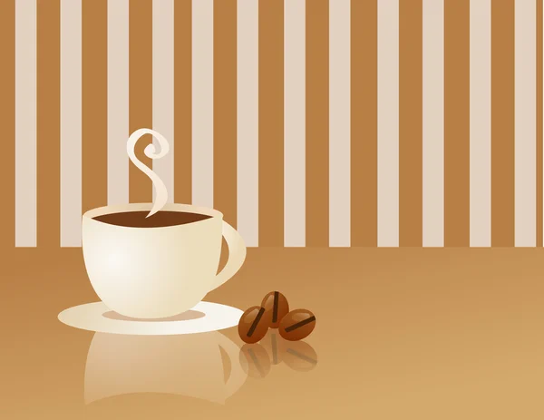 Чашка кофе и дым — стоковое фото