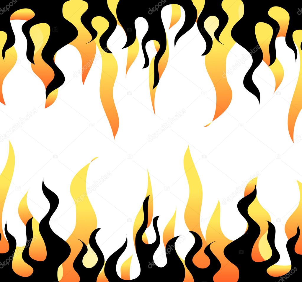 Red burning flame pattern.