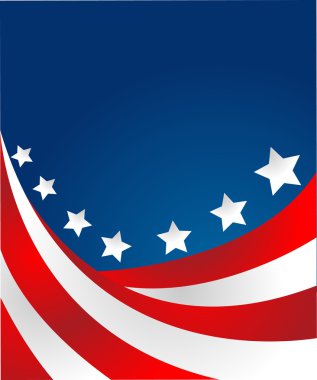 USA flag in style clipart