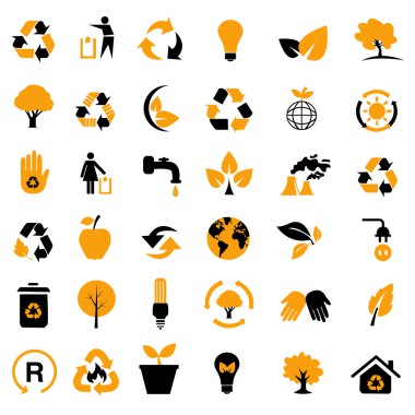  set of environmental / recycling icons clipart