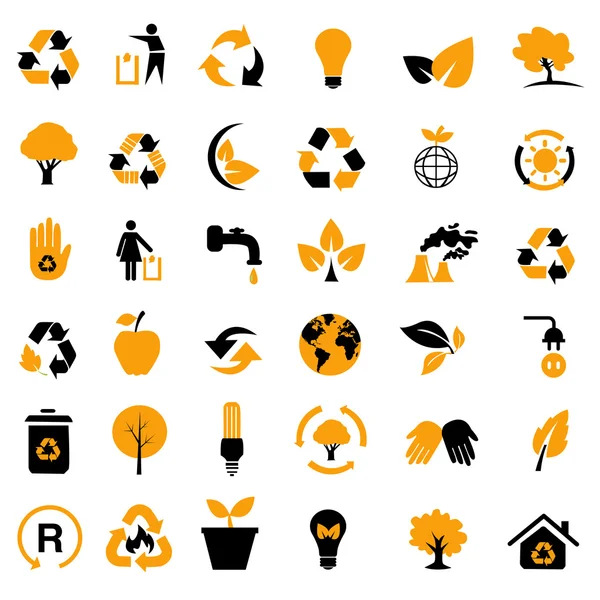 Reihe von Umwelt- / Recycling-Symbolen — Stockfoto