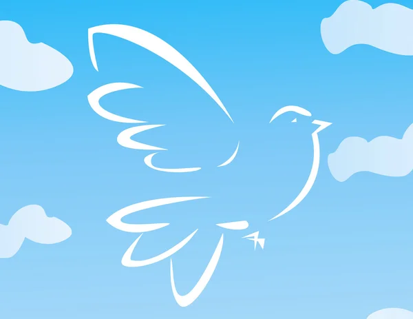 Illustration of flying dove — 스톡 사진