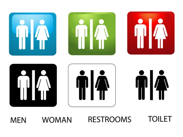 Banheiros Femininos e Masculinos — Fotografia de Stock