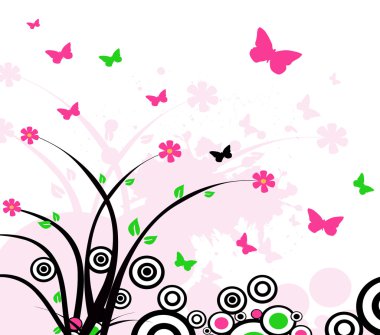 Abstract flower background clipart