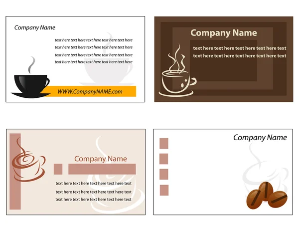 Šablona návrhy menu a vizitka pro obchod s kávou a r — Stock fotografie