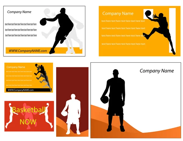 Cartão de negócios de basquete e cartaz — Fotografia de Stock