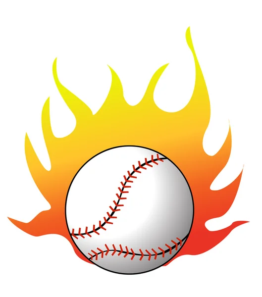 Béisbol con llamas — Foto de Stock