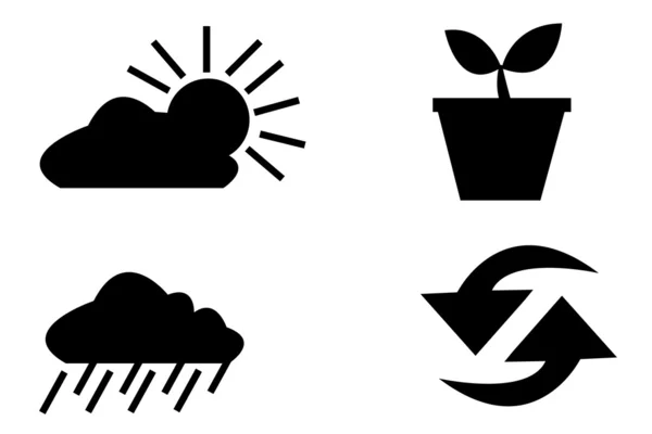 Logo elements set environmental — 图库照片