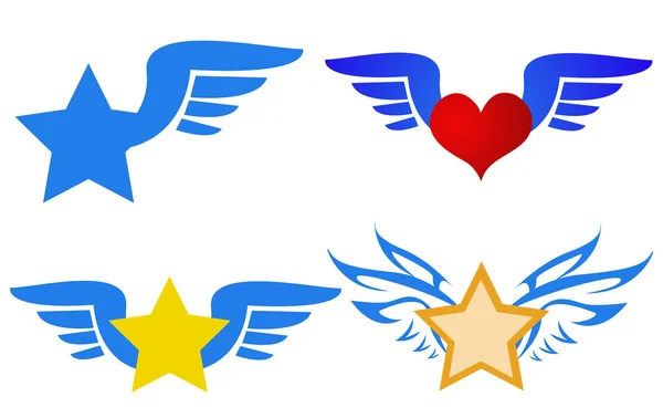Flying logos — Stockfoto