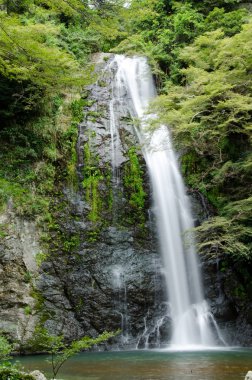 Water fall at the Mino Quasi National Park in Japan clipart