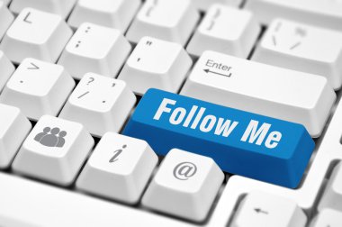 Follow Me button clipart