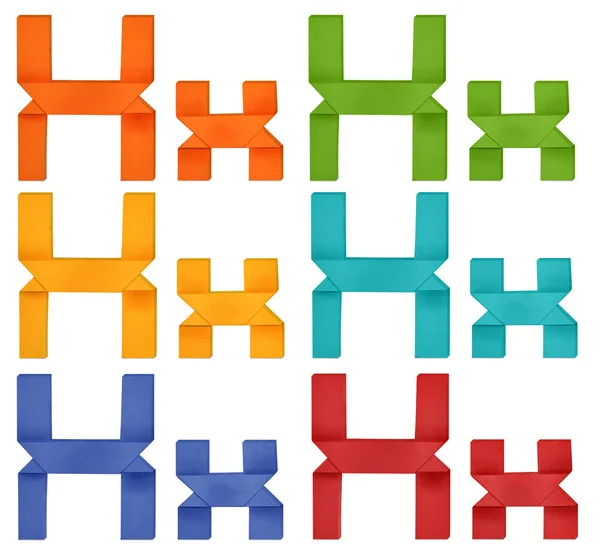Origami alfabeto — Foto Stock