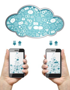 Cloud computing concept. clipart