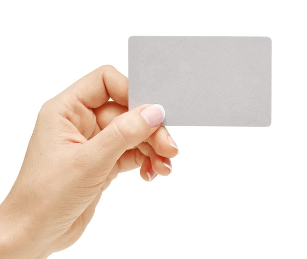 Επαγγελματική κάρτα στο χέρι — Φωτογραφία Αρχείου