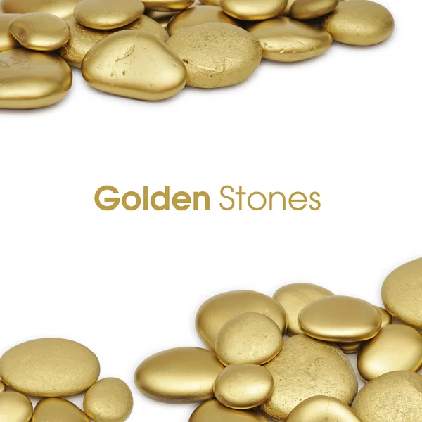 Golden stones frame — Stock Photo, Image