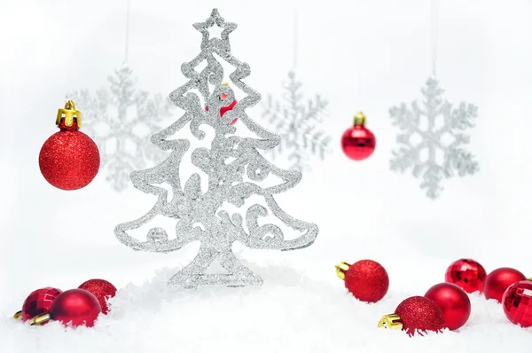 Stříbrný styl Vánoce — Stock fotografie