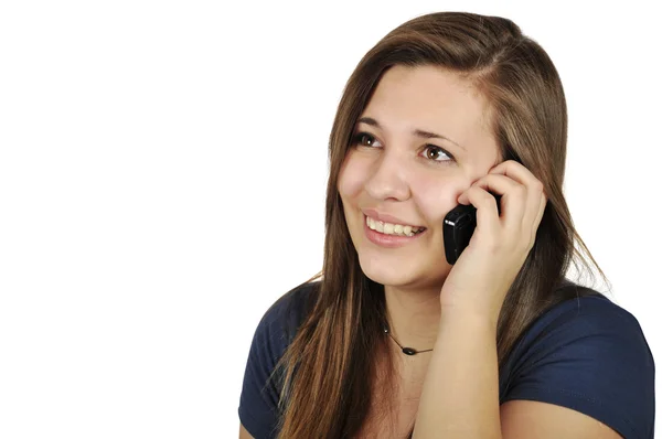 Girl with cell phone — Stock Photo, Image