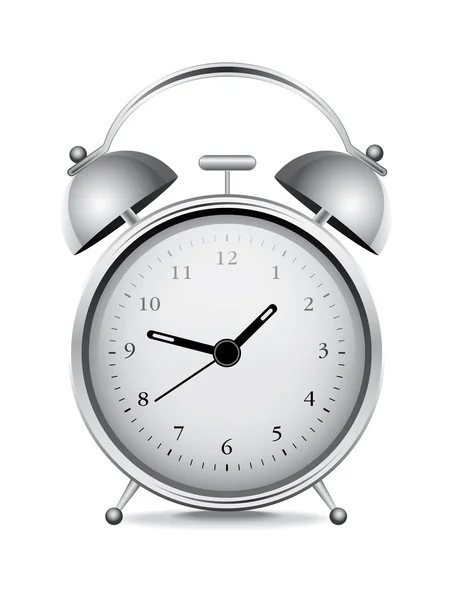Reloj despertador de plata — Archivo Imágenes Vectoriales