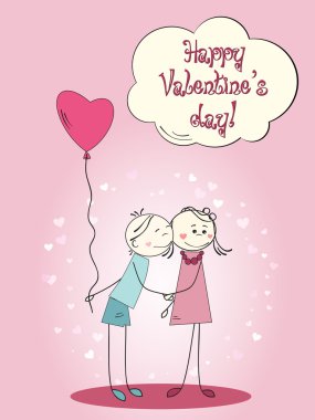 Postcard for Valentine clipart