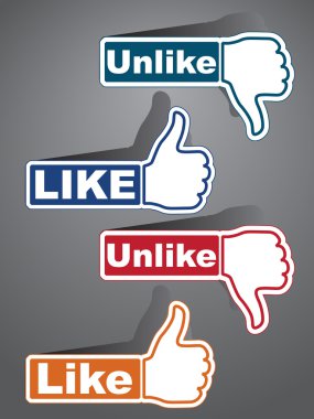 Like unlike labels clipart