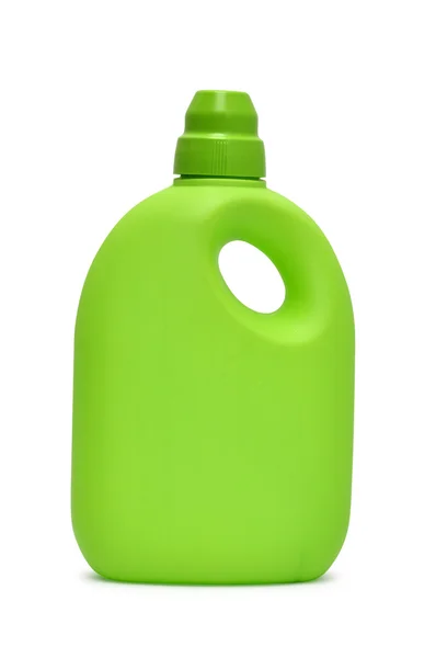 Зеленая пластиковая бутылка — стоковое фото