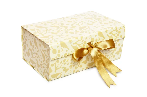 Caja de regalo beige —  Fotos de Stock