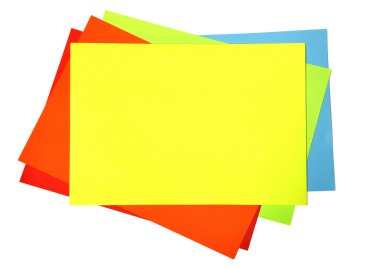 Blank of colour paper clipart