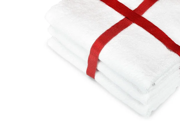Białe ręczniki — Zdjęcie stockowe