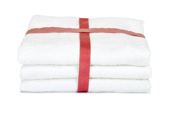 Στοίβα από λευκές πετσέτες — Φωτογραφία Αρχείου