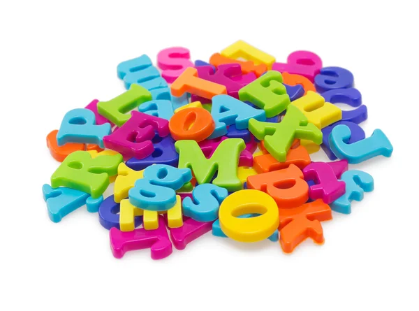 Colorful assorted letters, isolated — Stock Photo, Image